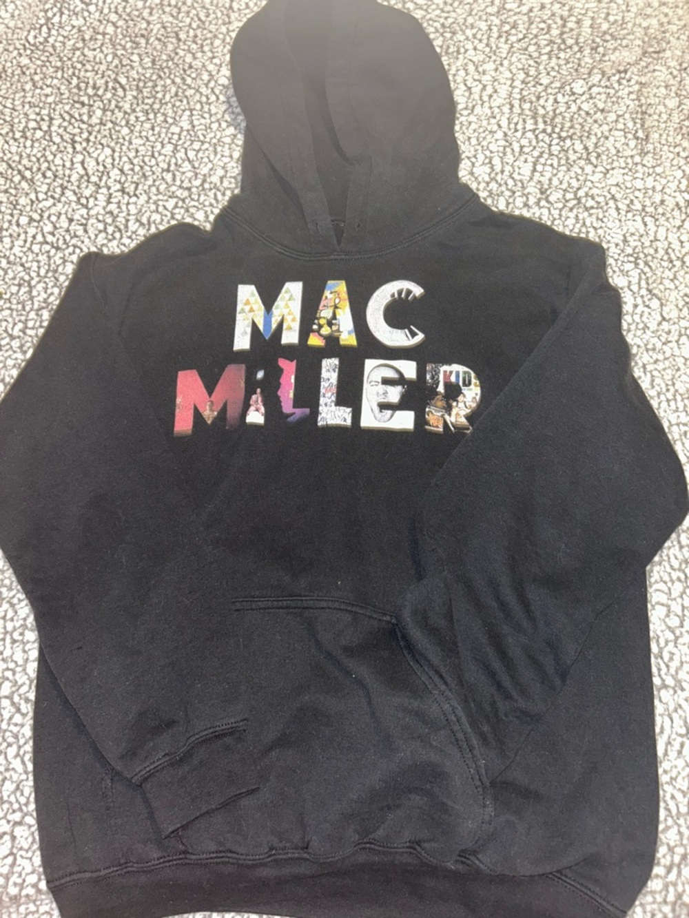 MAC MILLER Black Graphic Album Hoodie (rare)